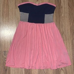Strapless mini dress
